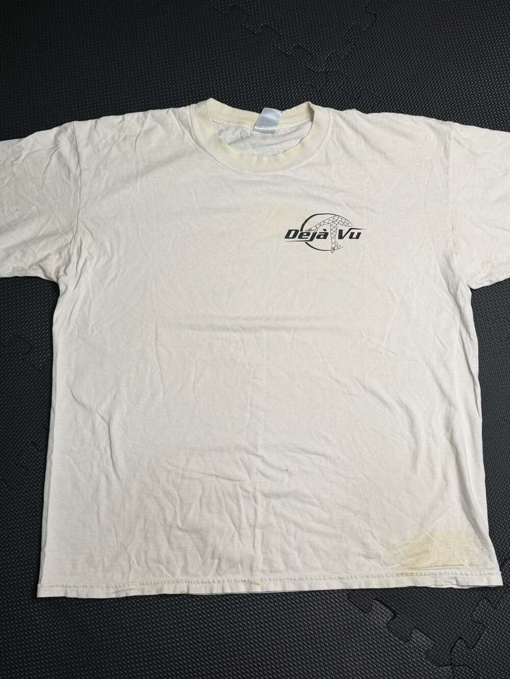 Vintage Deja Vu Showgirls Caution Warning Sign Graphic T-Shirt